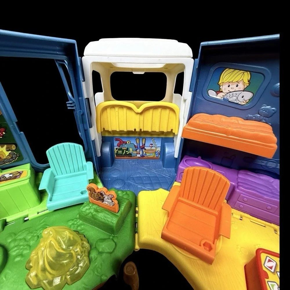 Fisher Price Little People Camping Camper Van RV Works INCOMPLETE‎